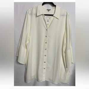 THE AVENUE.                      Elegant Cream Georgette Blouse